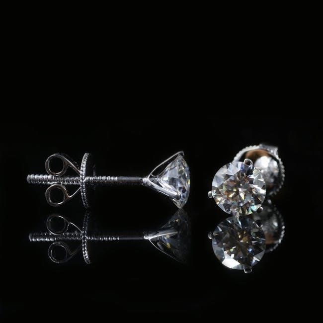 diamond stud earrings size guide